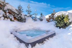 Chalet le Vertical - Chalet5*, sauna, jacuzzi, billard, balnéo, massage, pistes à 150 m v zime