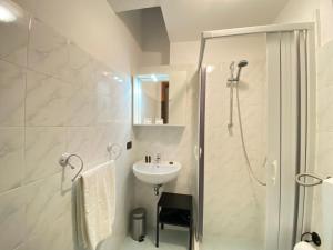 a bathroom with a shower and a sink at Maison Soleil Guest House Gallipoli in Gallipoli +83 photos