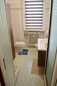 een badkamer met een toilet en een wastafel bij Casa Fiume in Mantova