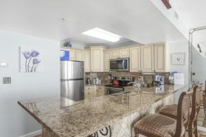 A kitchen or kitchenette at Beach Front 18th Flr, Best Ocean View, New Upgrades