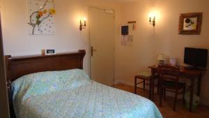 TV a/nebo společenská místnost v ubytování Hotel Le Clos du Montvinage