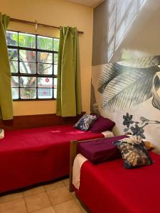 聖米格爾德圖庫曼的住宿－Tu Lugar en Tucumán，带窗户的客房内的两张床