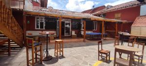A seating area at Loki Cusco