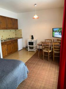 Kuchyň nebo kuchyňský kout v ubytování motel