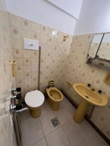 a bathroom with a toilet and a sink at Wynwood Extreme Hostel in Villa Carlos Paz +157 photos