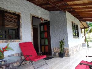 Posezení v ubytování Cabaña la palma