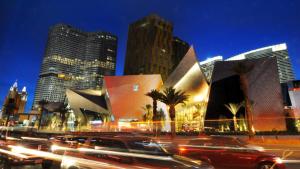 Nespecifikovaný výhled na destinaci Las Vegas nebo výhled na město při pohledu z hotelu