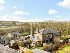 an aerial view of the house and the yard at Ivy Cottage in Newchurch
