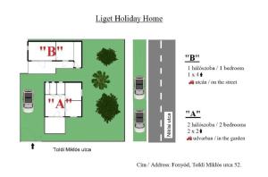 Majutuskoha Liget Holiday Home korruse plaan