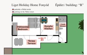 Majutuskoha Liget Holiday Home korruse plaan