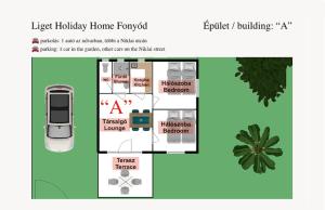 Majutuskoha Liget Holiday Home korruse plaan