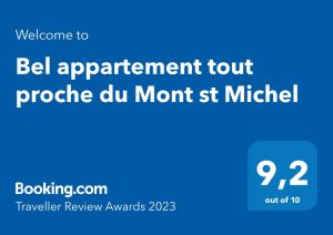 Zdjęcie z galerii obiektu Bel appartement tout proche du Mont st Michel w mieście Pontorson