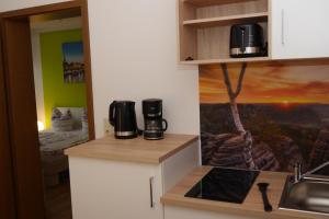 Cucina o angolo cottura di Pension Am Weinberg Sächsische Schweiz