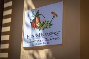 Certifikát, hodnocení, plakát nebo jiný dokument vystavený v ubytování B&B LA MIMOSA E IL GELSOMINO