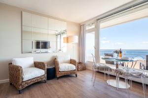 Posezení v ubytování Meerblick Apartment 110