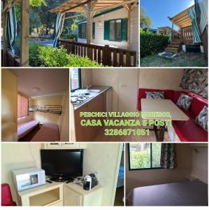 un collage de fotos de una villa con habitación en Gargano Vacanza, en Peschici