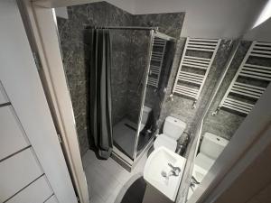 Ένα μπάνιο στο Apartament Zielony