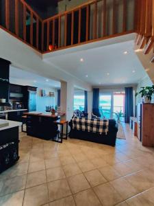 A kitchen or kitchenette at Barbati balcony view