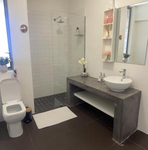 a bathroom with a sink and a toilet at Coco Swift No.4 in Cape Town
