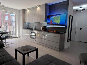 Kuchyňa alebo kuchynka v ubytovaní MAK Apartment Grobla - free parking - 3 rooms