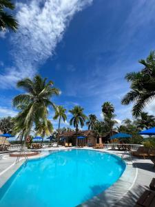 a large pool with palm trees and blue skies at La Manola Finca Hotel in Doradal