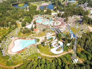 an aerial view of a water park with a pool at Holiday home AXVALL in Axvall