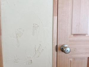 a door with a cracked wall with a door knob at Forest-House-Ranapirica - Vacation STAY 52421v 