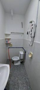 a small bathroom with a toilet and a sink at Homestay nipah in Bayan Lepas