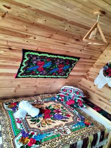 Postel nebo postele na pokoji v ubytování A frame Sima