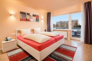 Postel nebo postele na pokoji v ubytování Hotel Am Gottesauer Schloss