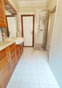 a bathroom with a sink and a shower at LCC - Centralissimo - 100 mt da Piazza Mazzini - 50 mt dal mare - Immobil Relax in Lido di Jesolo