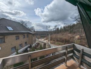 a view from the balcony of a house at Hotel Eiserner Anton in Bielefeld