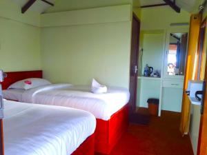 a room with two beds in a room at CHEENI HILL RESORTS in Kanthalloor