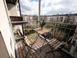 Un balcon sau o terasă la Moderne 3Zimmer Wohnung mit Netflix und Balkon
