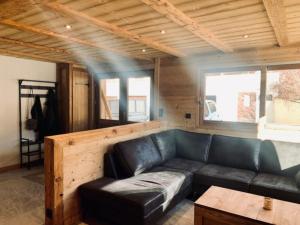 Area soggiorno di Spacious apartment in Chatel with ski-storage