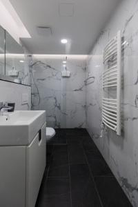 Ванная комната в Villa Bauhaus Wellness Apartman 102 +23 фотографии