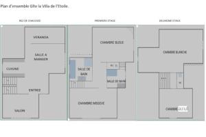 Plan piętra w obiekcie La Villa de l'Etoile 10 personnes