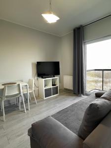 Un televizor și/sau centru de divertisment la Apartament na Nowej Cukrowni +9 fotografii