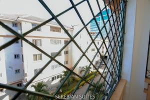 a view from a window of a building at Serebian Suites in Mombasa