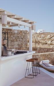 Balkón nebo terasa v ubytování Arocaria Mykonos