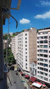 an overhead view of a city with tall buildings at Lapa Bed & Breakfast in Rio de Janeiro