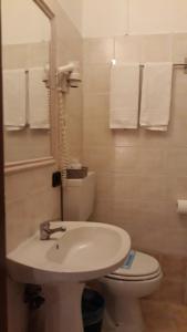 Koupelna v ubytování Hotel Salus