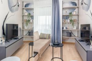 TV a/nebo společenská místnost v ubytování Apartment ABIA Žnjan
