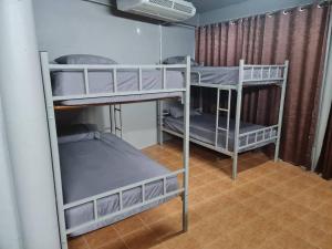 Zimmer mit 2 Etagenbetten in einem Zimmer in der Unterkunft Almost Famous Hostel in Haad Rin