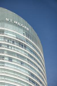 a building with a sign on the side of it at The St. Regis Mexico City in Mexico City