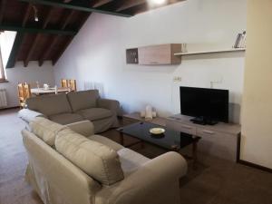 Posezení v ubytování Apartamento el Remiendu Pegau