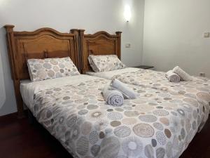 Postel nebo postele na pokoji v ubytování Apartamento el Remiendu Pegau