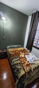 1 cama en una habitación con ventana en Posada Del Gaucho, en Montevideo