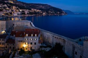 a view of the city of dubrovnik at night at Stayeva 11 in Dubrovnik