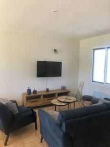 Telewizja i/lub zestaw kina domowego w obiekcie Les Ecrehous de Saint Jean